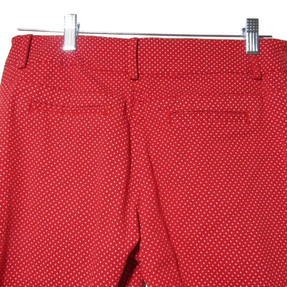 VTG 90s Y2K Retro 6 Red POLKA DOT Pedal Pushers Capri Cropped Rockabilly Pants - Picture 6 of 9
